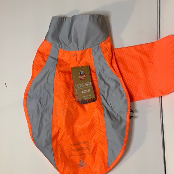 Other - High visability orange and gray dog raincoat. NWT great for hiking and camping